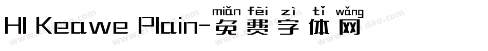 HI Keawe Plain字体转换